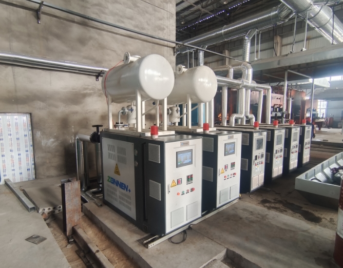 生产矿山橡胶皮带：中能温控180电加热模温机的应用